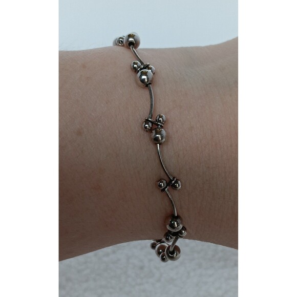 Premeir Designs Silvertone Ball and Link Bracelet - Picture 7 of 9